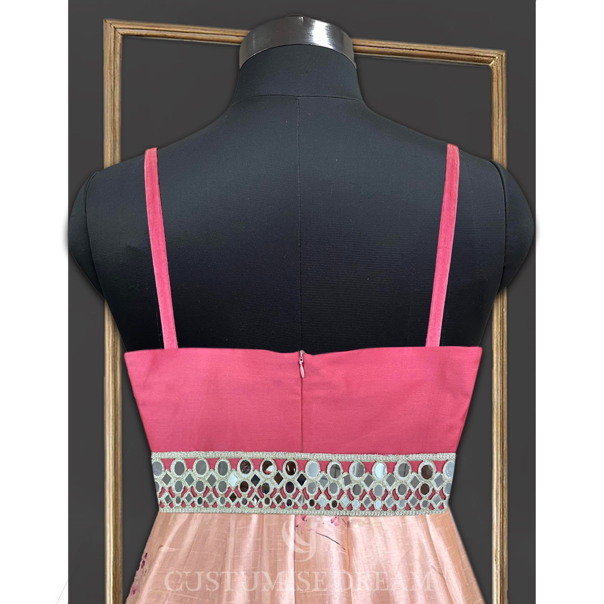 Peach Pink Jumpsuit: Silver Gotta Work & Draped Bow Detail