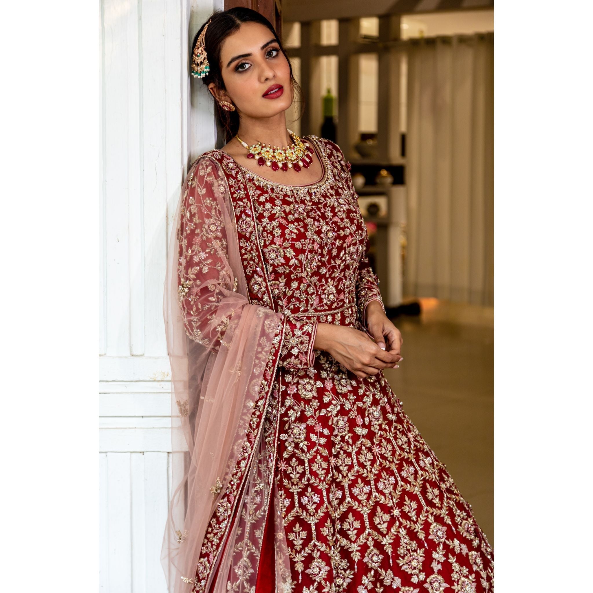 Party Girls Bridal Heavy Wedding Designer Wear Evening Indian Suit Anarkali  Gown | eBay