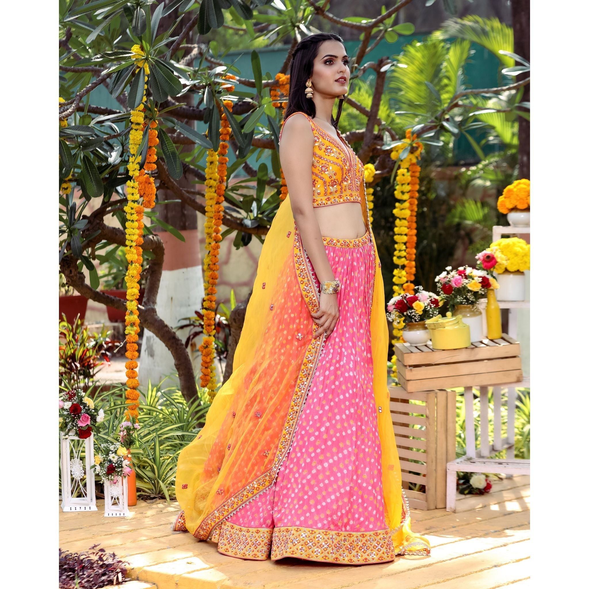 Bandhani Is Back In Trend & Designers Are Doing It In Beautiful Ways! |  Indian wedding dress, Bandhani dress, Designer bridal lehenga